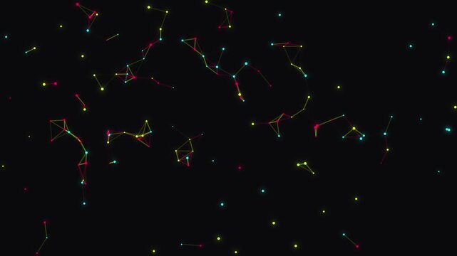 Abstract digital connection plexus glowing dots vector