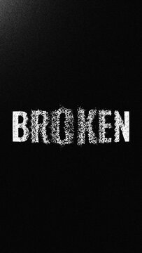 Vertical Broken Text Effects