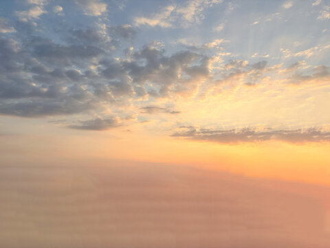 Dramatic Sunrise Sky Transitioning from Blue to Gold
