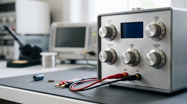 laboratory precision resistor decade box for electronic calibration resistance measurement and professional engineering laboratory testing