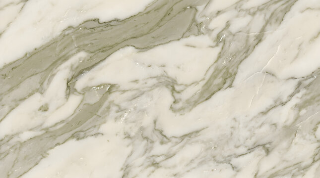Olive Green and White Calacatta Marble Stone Pattern Texture