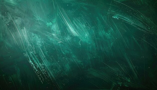 A close-up shot of a scratched, dark green textured background.