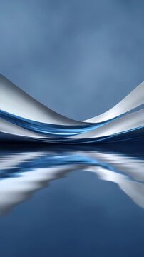 Smooth blue curves and gentle reflections blend seamlessly in this abstract background, perfect for creative projects. The serene atmosphere inspires peace and modern sophistication