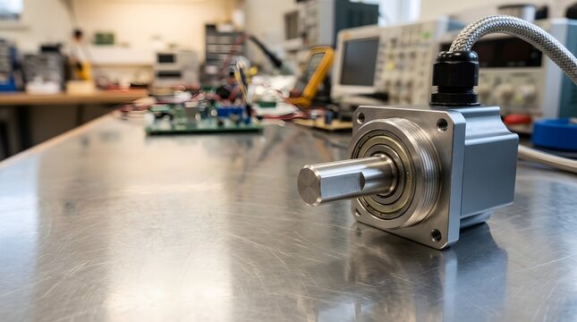 precision industrial rotary encoder with stainless steel shaft for motion control automation systems and machinery integration