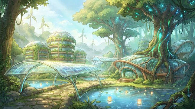 Solar Forest Innovation District Future Green Architecture