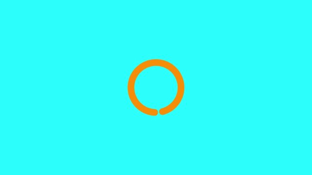 Loading circle animation, Animation spinning load icon with alpha layer transparent background, waiting for download.
