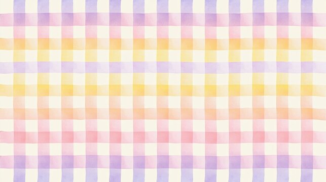 Pastel Rainbow Gingham Pattern