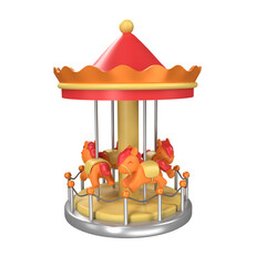 3D Carousel Horse Icon © rozikan