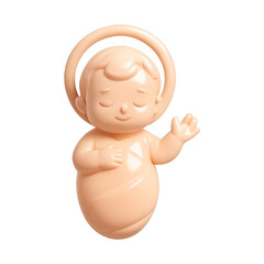 Obraz premium PNG Cute angelic baby illustration