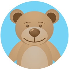 Fototapeta premium Bear teddy icon app mobile