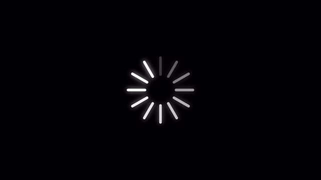 Loading Circle Animation with Transparent Background, Circular Loading Spinner Animation with alpha channel