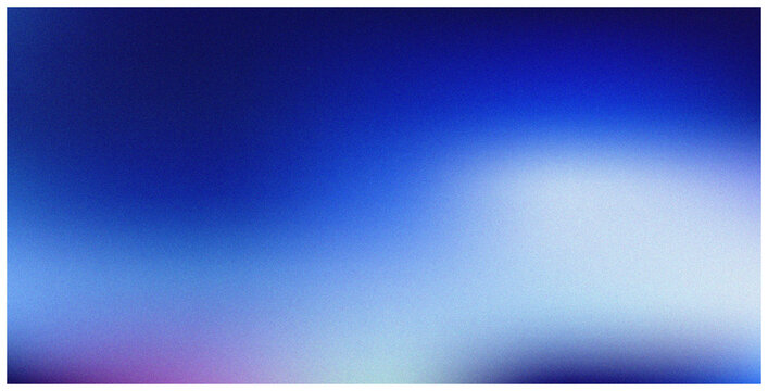 Abstract blurred blue gradient background with grainy texture