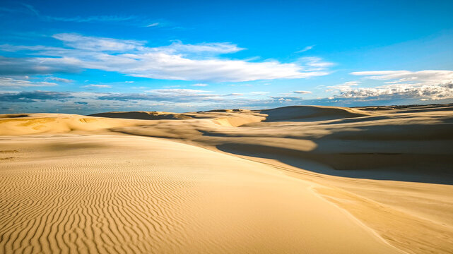 Stockton beach sand dunes near Newcastle, Australia