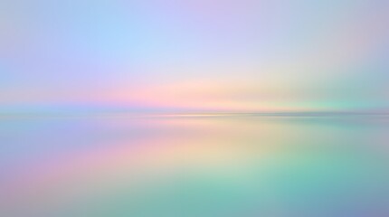 Fototapeta premium Futuristic iridescent horizon with luminous light effects