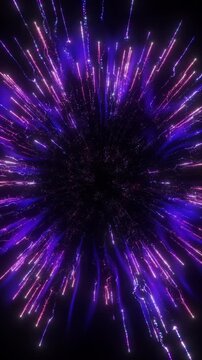 Purple Cosmic Starfield Explosion Background Loop 4K 3D Animation Overlay