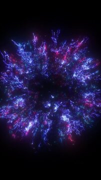 Purple Cosmic Starfield Explosion Background Loop 4K 3D Animation Overlay