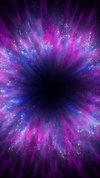 4K Abstract Background Particles Purple Energy Explosion Overlay Vertical 3D Animation Christmas Celebration