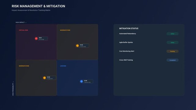 Risk Management and Mitigation Dashboard Animation