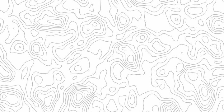 White abstract wave paper spiral area world topography map curved reliefs design. geographic contour map elevation mapping artwork with soft grey lines wallpaper background.