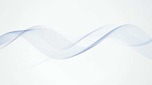 A blue ribbon wave pattern flows in a seamless loop