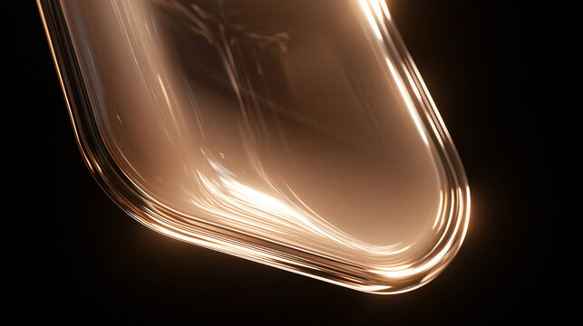 Sleek Smartphone Frame Design with Warm Metallic Highlights