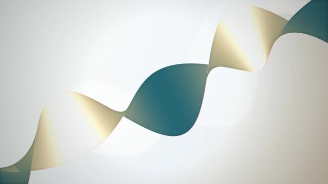 A twisting double sided ribbon rotates in a seamless loop