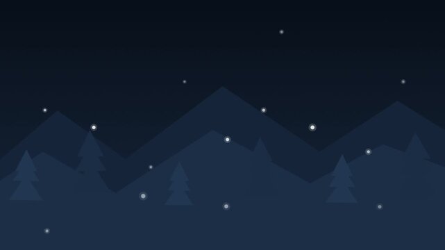 Night Mountain Ridge Stars Timelapse In Night Sky.