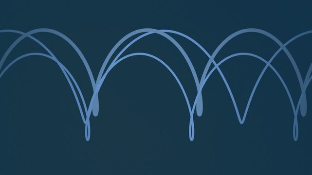 Mathematical spirograph curves undulate in a seamless loop