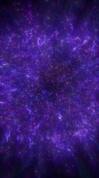 4K Abstract Background Particles Purple Explosion Radial Circle Overlay Vertical 3D Animation