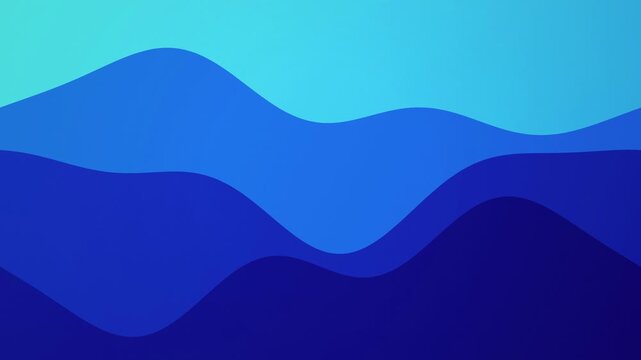 Minimalist stylized waves flow gently in a seamless loop