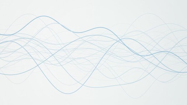 Minimalist white sound waves flow in a seamless loop