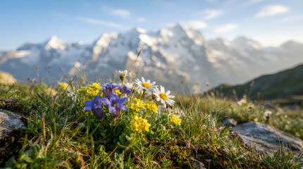 Fototapeta premium Flowers in mountains