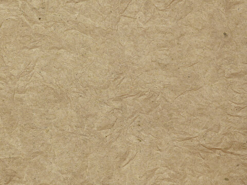 Crumpled Brown Kraft Paper Texture Background