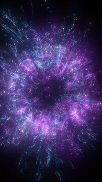 Colorful Galaxy Light Burst Background Loop 4K 3D Animation Overlay