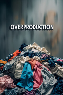 Modern Environmental Problem Overproduction Clothing and Goods, pollution environment AI Generative