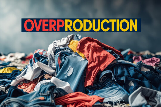 Modern Environmental Problem Overproduction Clothing and Goods, pollution environment AI Generative