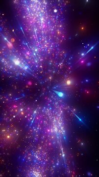 Colorful Galaxy Light Burst Background Loop 4K 3D Animation Overlay