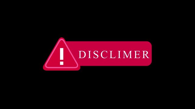 Neon warning sign disclaimer alert pink triangle exclamation mark digital screen warning message