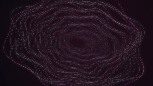 Dark abstract background featuring elegant golden wavy lines and pattern