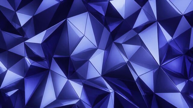 Abstract geometric pattern with sharp blue reflective facets and triangles