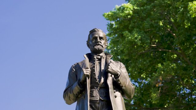 Ulysses S Grant's likeness at Hackley Park in Muskegon.