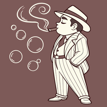 Chibi Capone Bege with Cigar 2