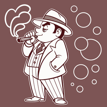 Chibi Capone Bege with Cigar 3