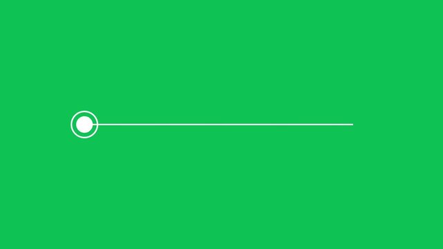 Animated white callout title bar with a dot and line on a chroma key green background