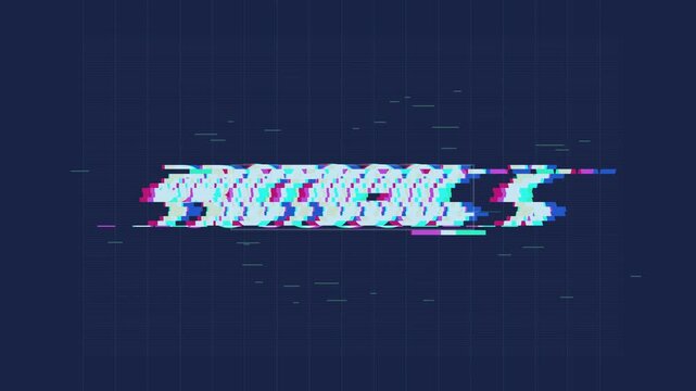 Protocol X Text Animation with RGB Split Noise and Digital Glitch Distortion UIX Element in 4K