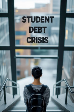 Student loan debt is national America problem, millions people in education crisis AI Generative