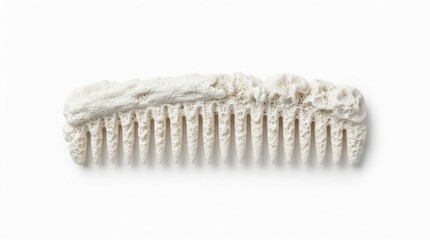 Fototapeta premium Elegant white coral hair comb for bridal accessories. Luxurious decorative hairpiece with intricate floral design.