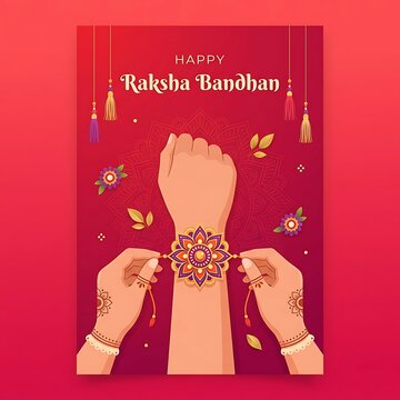 Beautiful Illustration Celebrating The Festive Spirit Of Raksha Bandhan