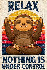Fototapeta premium Calm Sloth Embrace Relaxation and Peace of Mind