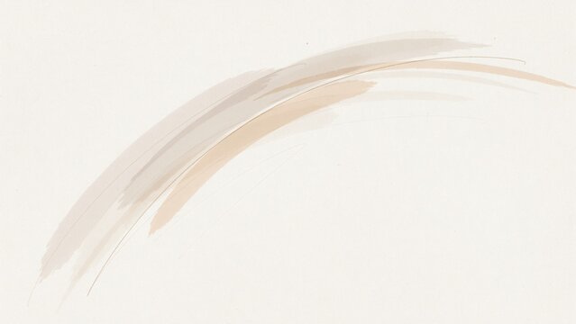 Minimalist beige and taupe watercolor brush stroke arch